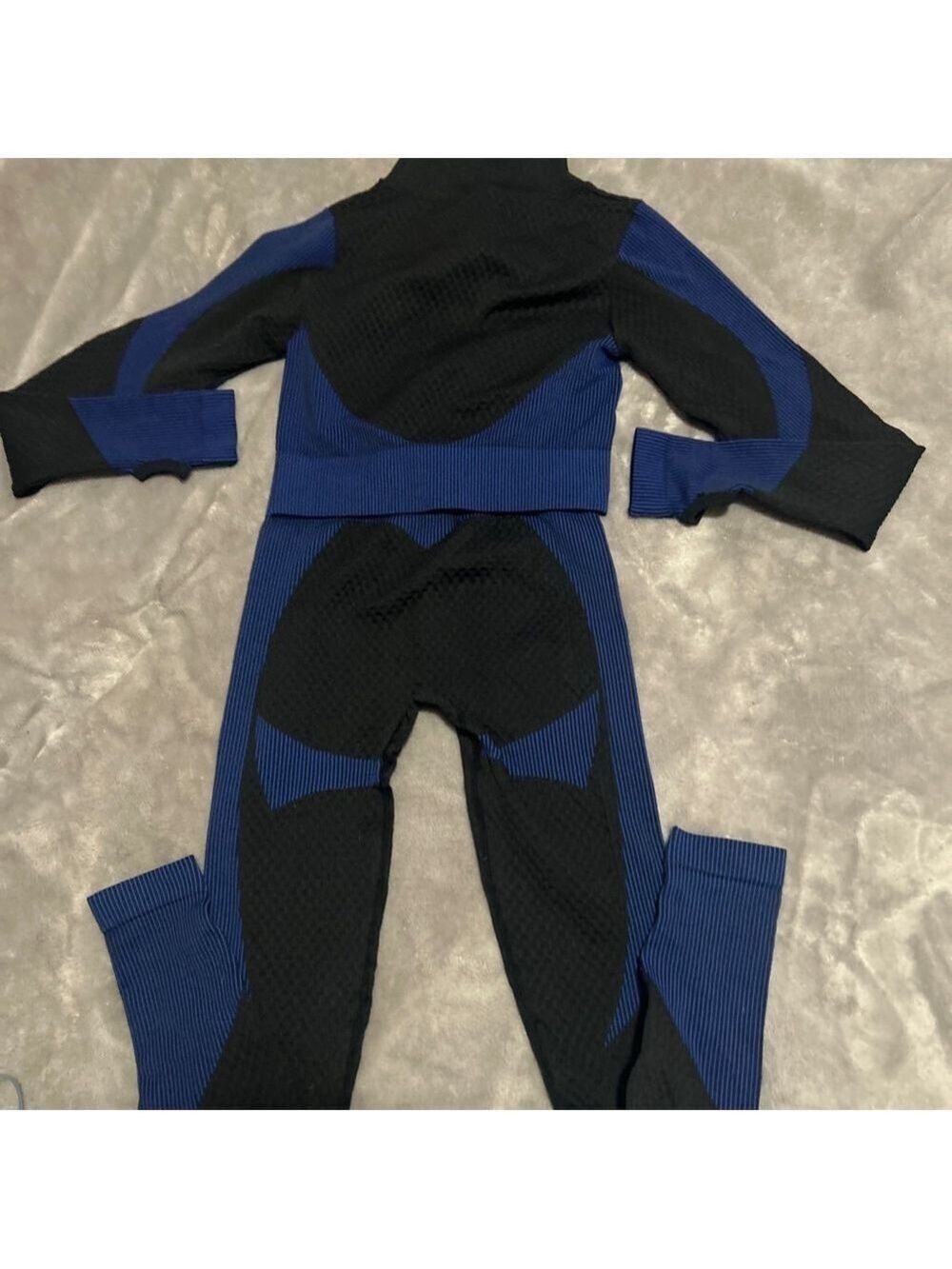 Women's FUYUKAI SPORT Leggings Set S Blue Black - Picture 4 of 4